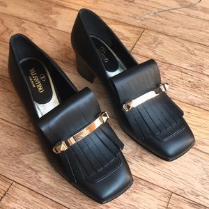 Valentino black classic shoe.  Never worn.